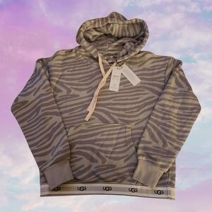 UGG Wonen's Gray & Purplish Grey (darker Grey ghost Color) Animal Print Hoodie